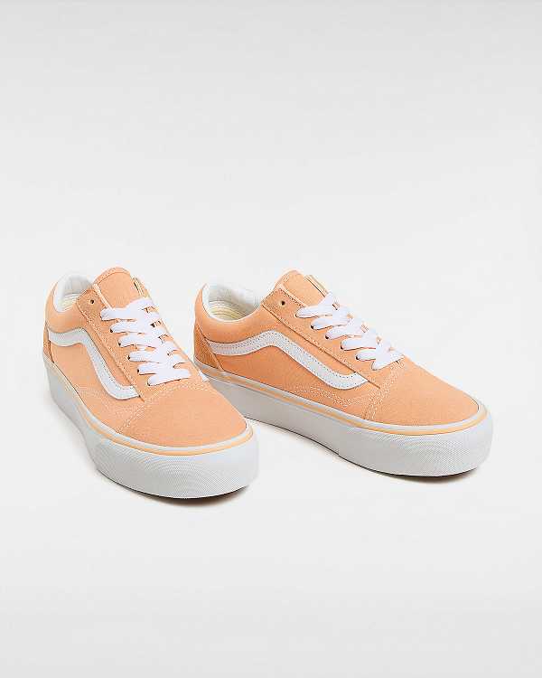 Orange Women Vans Old Skool Platform Shoes NZ | VN9521683