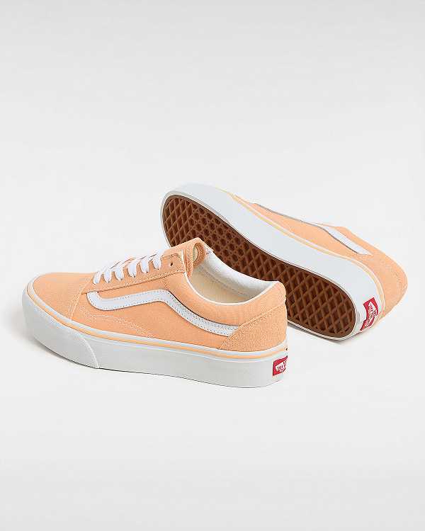 Orange Women Vans Old Skool Platform Shoes NZ | VN9521683