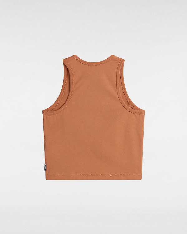 Orange Women Vans Varsity Racer Tank Top NZ | VN1295430