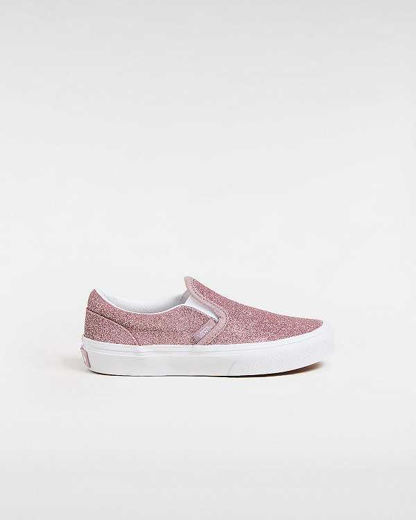 Pink Kids\' Vans Classic (4-8 Years) Slip On Shoes NZ | VN6183724