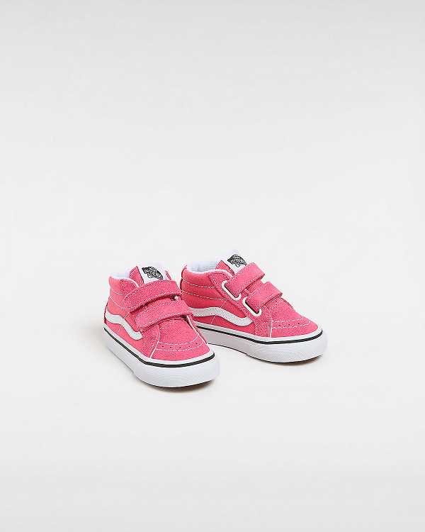 Pink Kids' Vans Sk8-Mid Reissue Hook and Loop (1-4 Years) Sneakers NZ | VN2709361