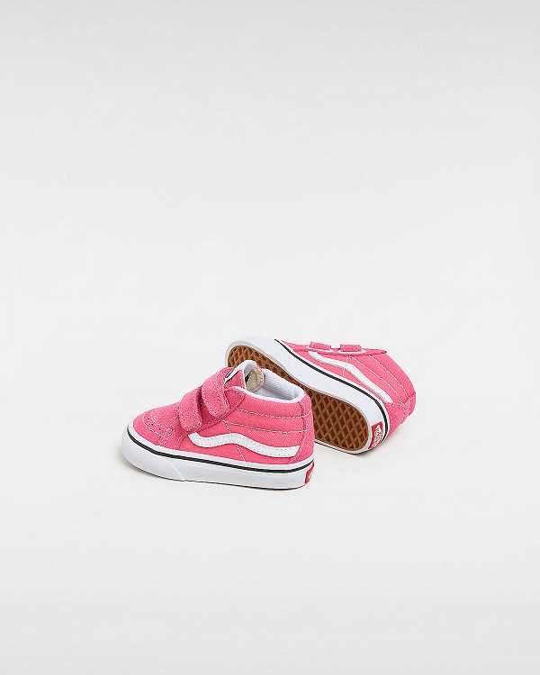 Pink Kids' Vans Sk8-Mid Reissue Hook and Loop (1-4 Years) Sneakers NZ | VN2709361