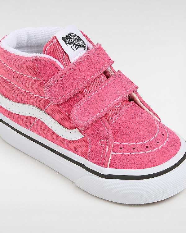 Pink Kids' Vans Sk8-Mid Reissue Hook and Loop (1-4 Years) Sneakers NZ | VN2709361