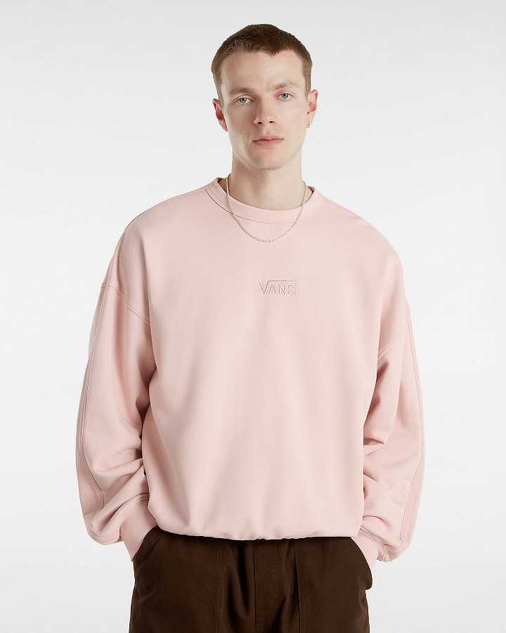 Pink Men Vans Premium Crew Sweatshirt NZ | VN8160927