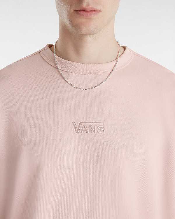 Pink Men Vans Premium Crew Sweatshirt NZ | VN8160927