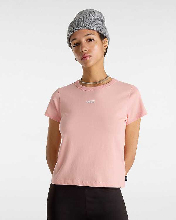 Pink Women Vans Basic mini T Shirts NZ | VN0492678