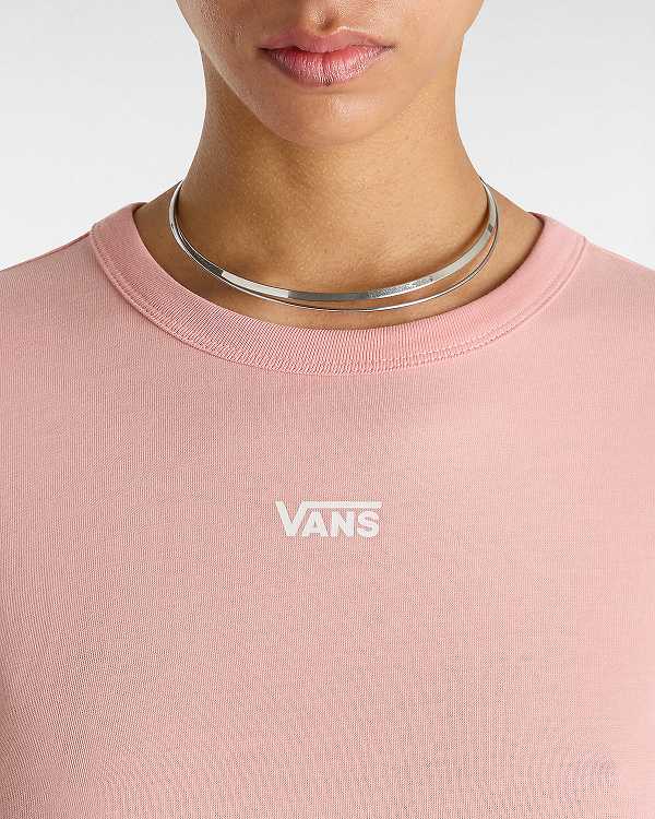 Pink Women Vans Basic mini T Shirts NZ | VN0492678