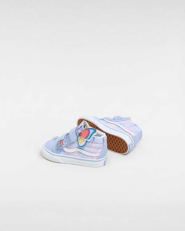 Purple Kids' Vans Sk8-Mid Reissue Hook and Loop (1-4 Years) Sneakers NZ | VN9168203