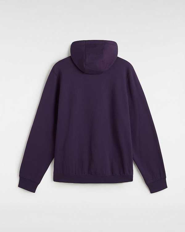 Purple Men Vans Arched Hoodie NZ | VN4796285