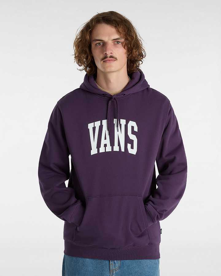 Purple Men Vans Arched Hoodie NZ | VN4796285