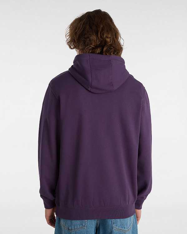 Purple Men Vans Arched Hoodie NZ | VN4796285