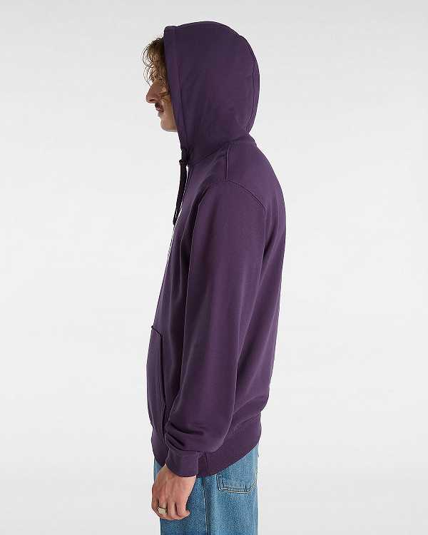 Purple Men Vans Arched Hoodie NZ | VN4796285