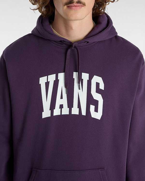 Purple Men Vans Arched Hoodie NZ | VN4796285