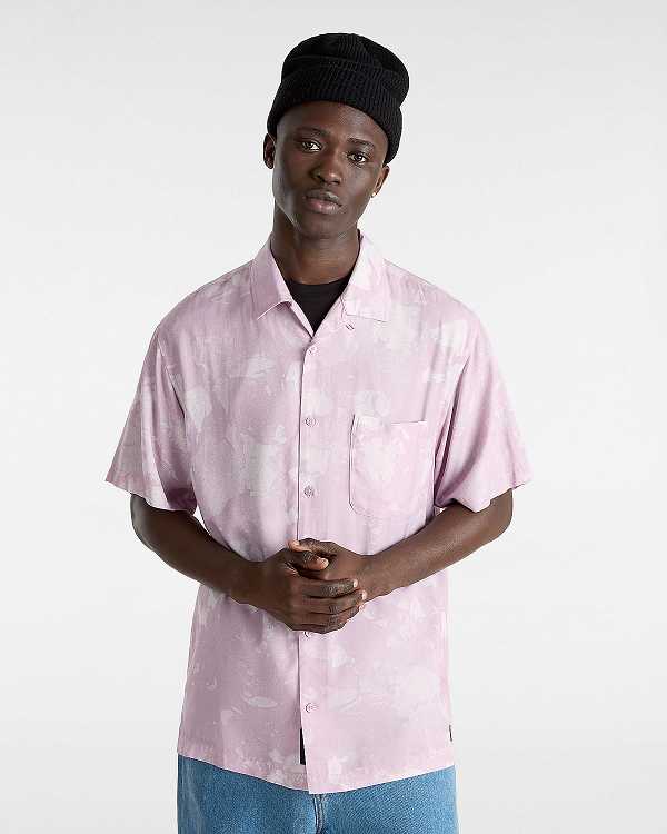 Purple Men Vans Camp Loose Collar Shirts NZ | VN9163280