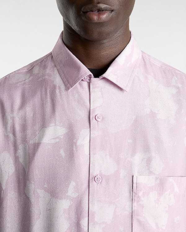 Purple Men Vans Camp Loose Collar Shirts NZ | VN9163280