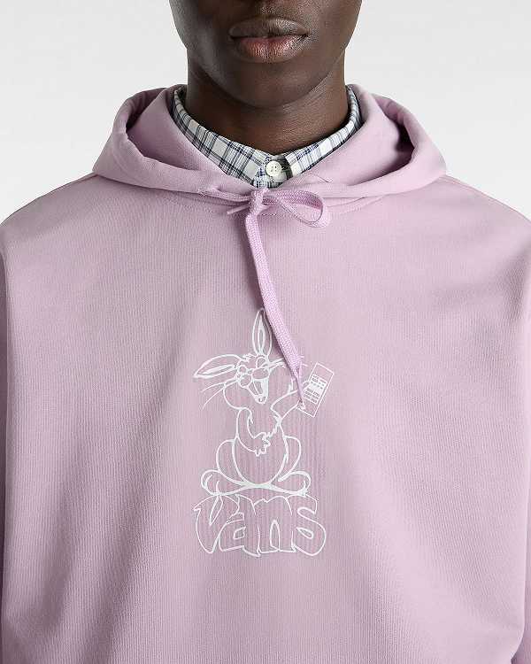 Purple Men Vans Crazy Eddy 66 Loose Hoodie NZ | VN3769045