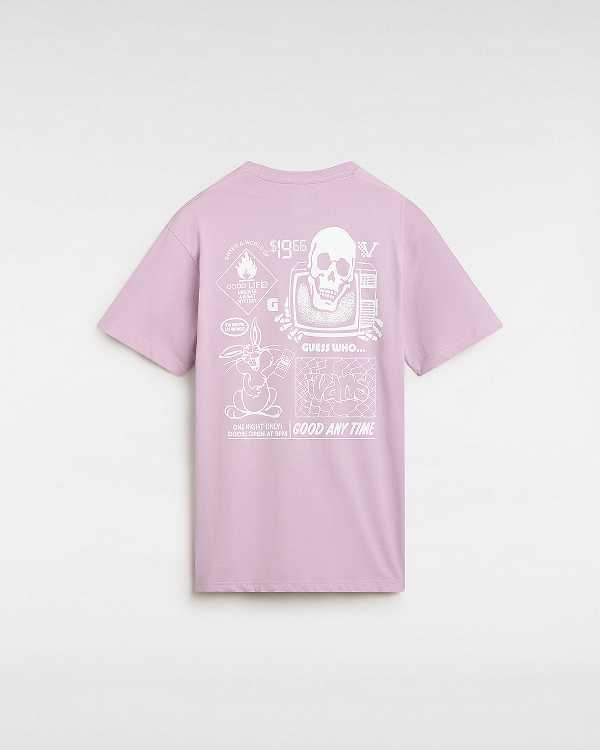 Purple Men Vans Crazy Eddy T Shirts NZ | VN5842071