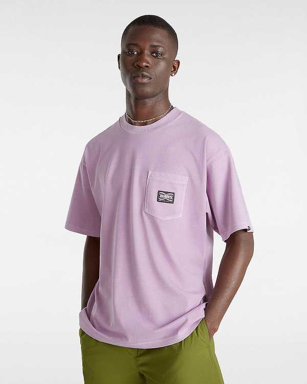 Purple Men Vans Hyper Patch Pocket T Shirts NZ | VN2410653