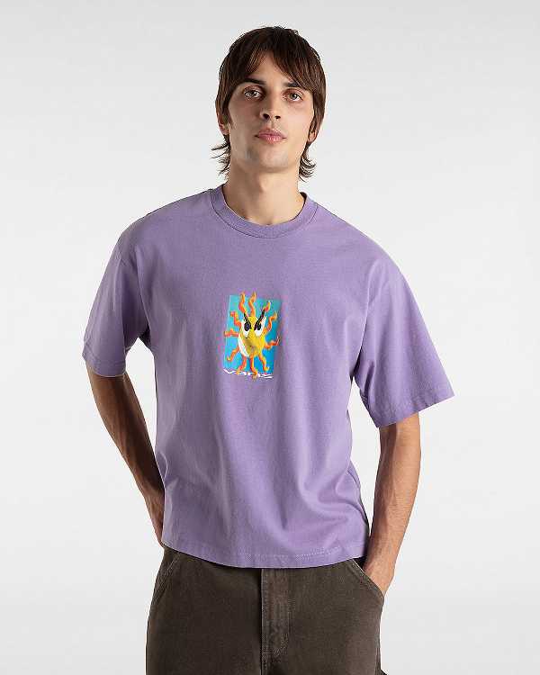 Purple Men Vans Skate Clay T Shirts NZ | VN4251673