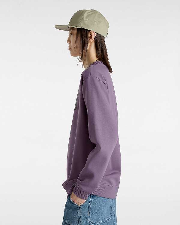 Purple Women Vans Classic V Boyfriend Fit Crew Sweatshirt NZ | VN5021348