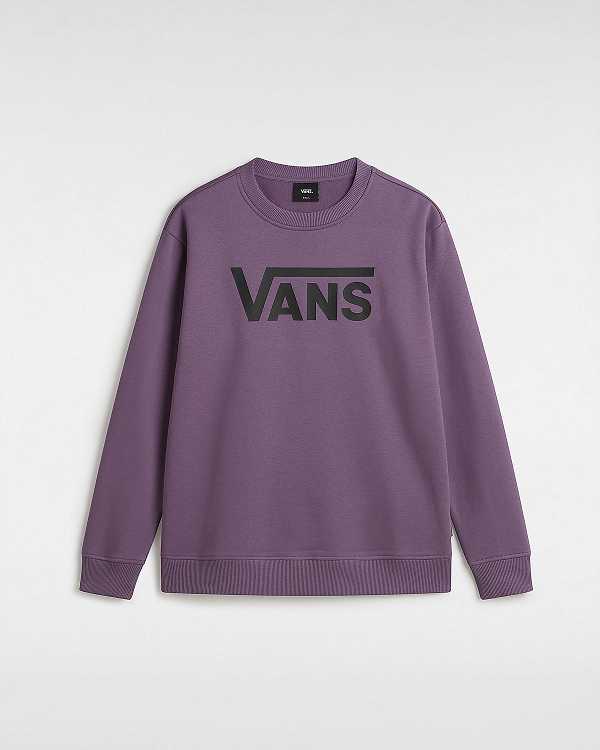 Purple Women Vans Classic V Boyfriend Fit Crew Sweatshirt NZ | VN5021348