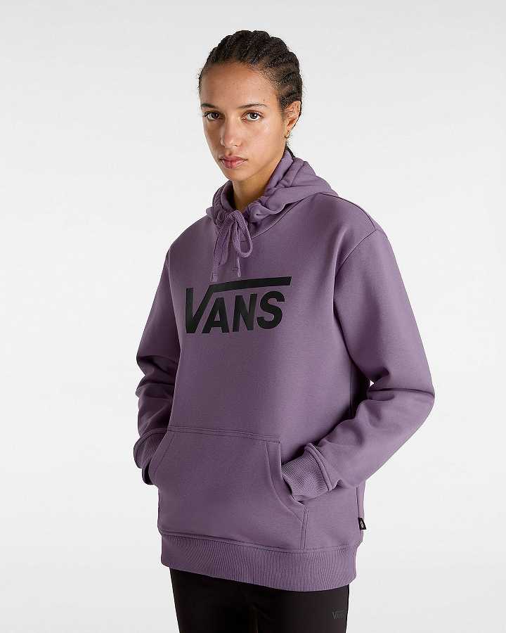 Purple Women Vans Classic V Boyfriend Fit Hoodie NZ | VN6975438