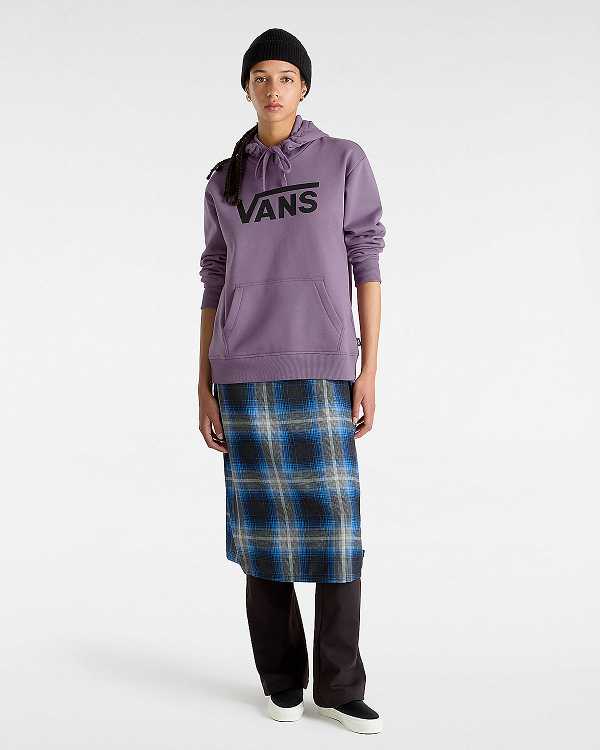 Purple Women Vans Classic V Boyfriend Fit Hoodie NZ | VN6975438