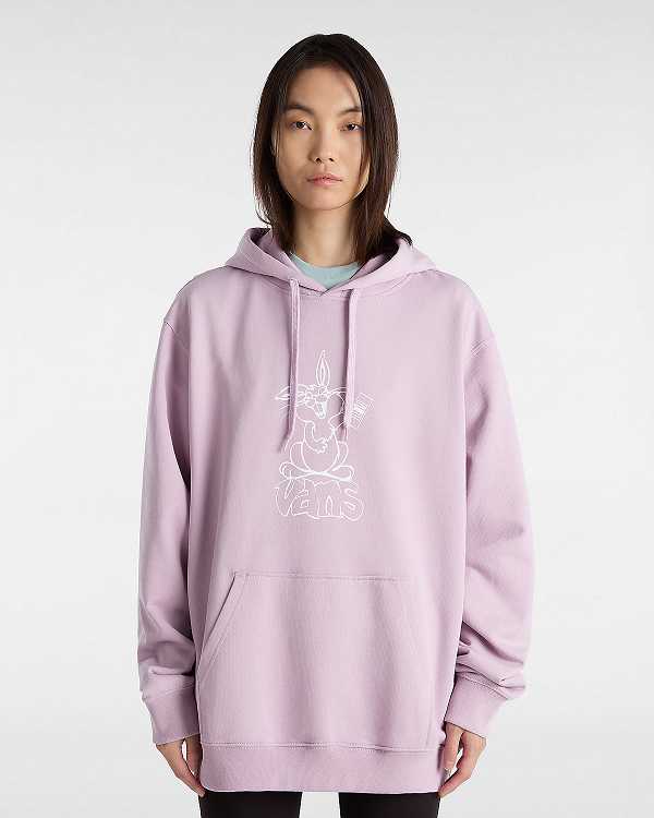 Purple Women Vans Crazy Eddy 66 Loose Hoodie NZ | VN3498075