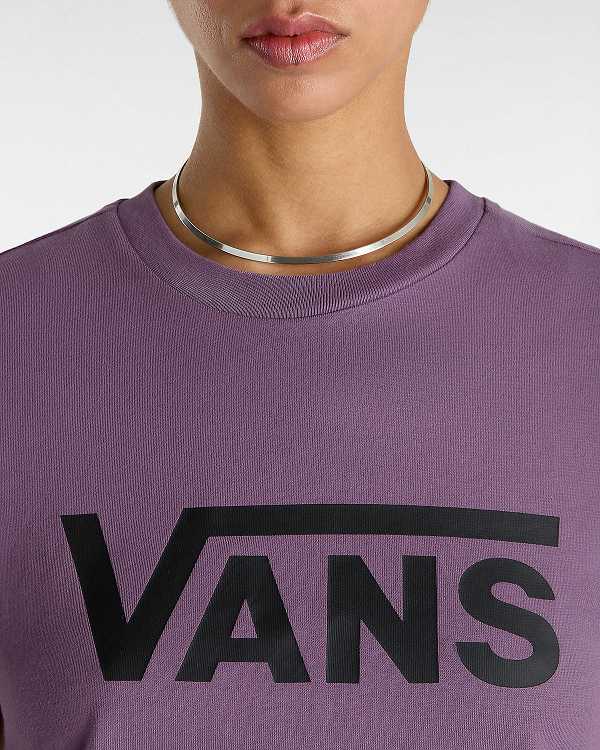 Purple Women Vans Flying V Crew T Shirts NZ | VN1508396