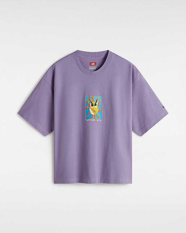 Purple Women Vans Skate Clay T Shirts NZ | VN3071569