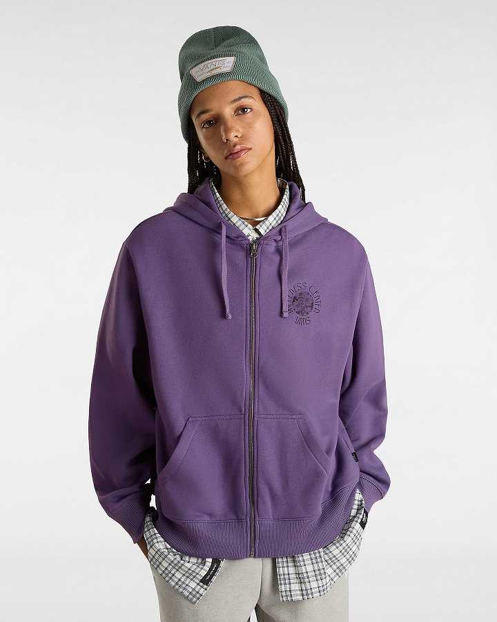 Purple Women Vans Wellness Blousant Hoodie NZ | VN3074269