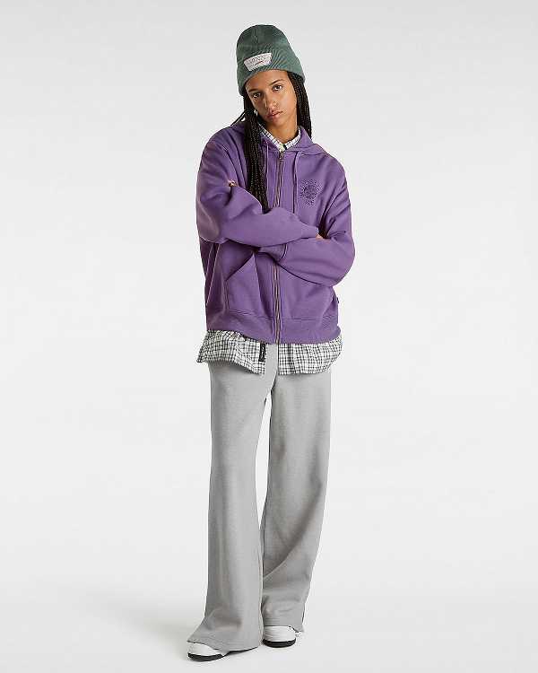 Purple Women Vans Wellness Blousant Hoodie NZ | VN3074269