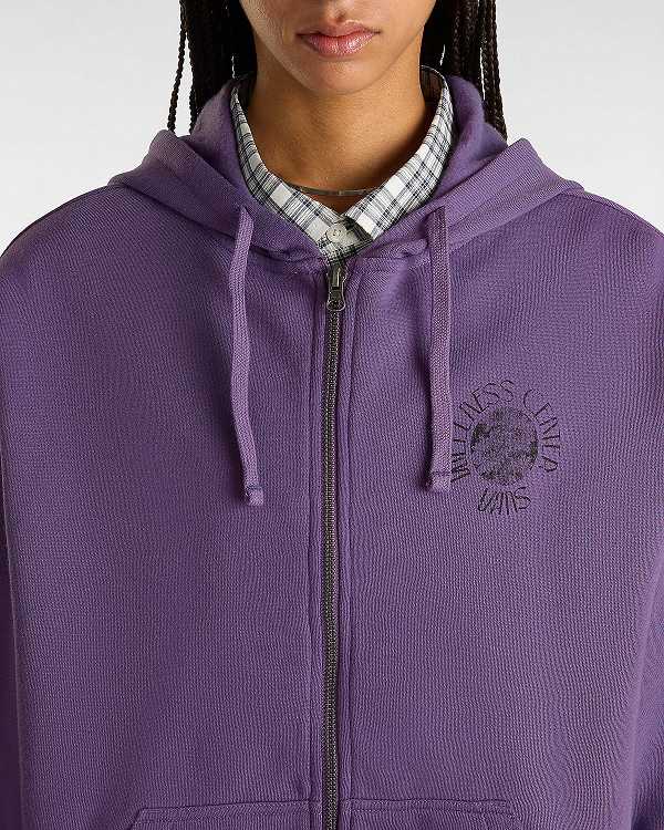 Purple Women Vans Wellness Blousant Hoodie NZ | VN3074269