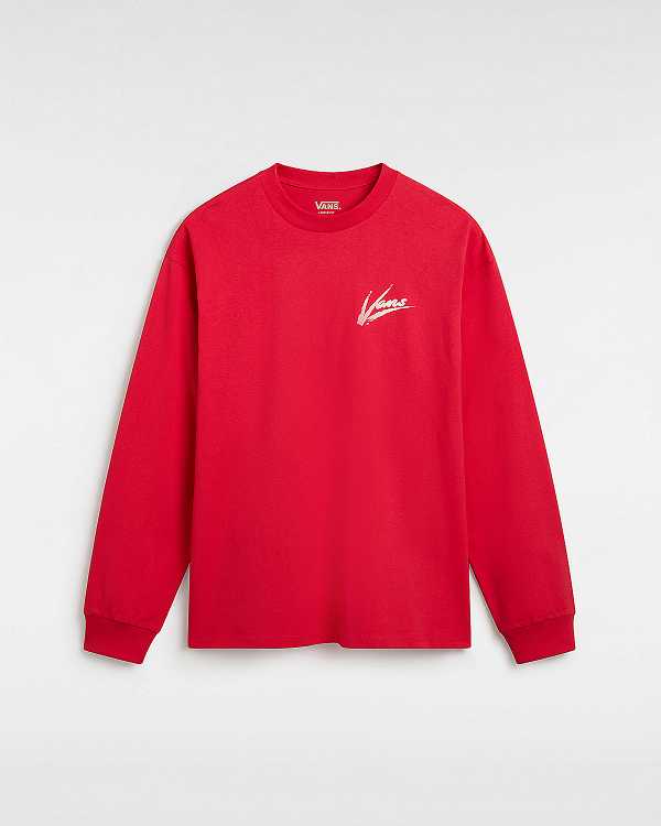 Red Men Vans Dettori Loose Long Sleeve T Shirts NZ | VN4786253