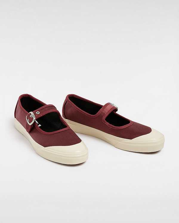 Red Women Vans Premium Lo Pro Satin Mary Janes NZ | VN0953817