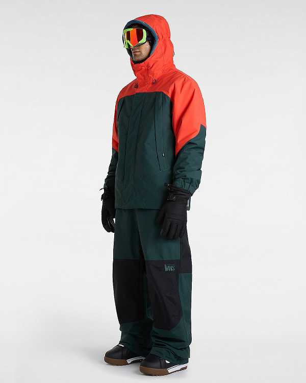 Red / Green Men Vans MTE Hellbound Snowboard Jacket NZ | VN6419027