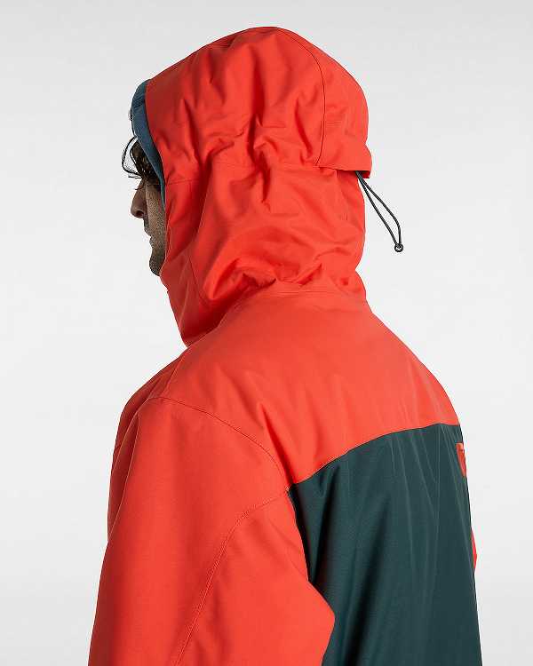 Red / Green Men Vans MTE Hellbound Snowboard Jacket NZ | VN6419027