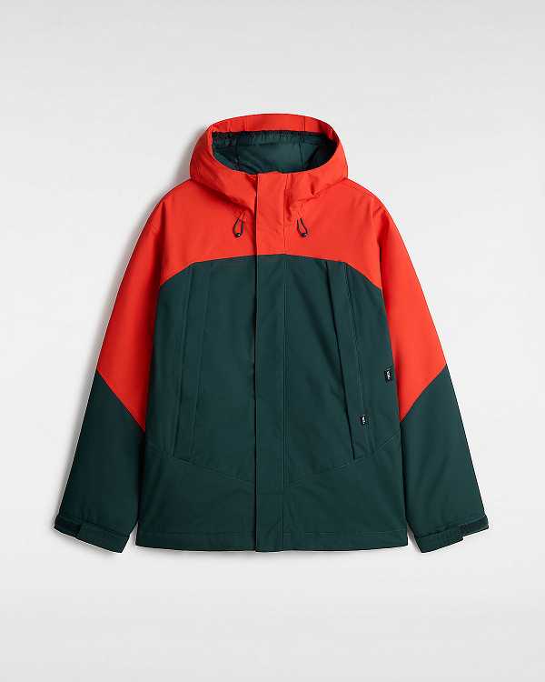 Red / Green Men Vans MTE Hellbound Snowboard Jacket NZ | VN6419027