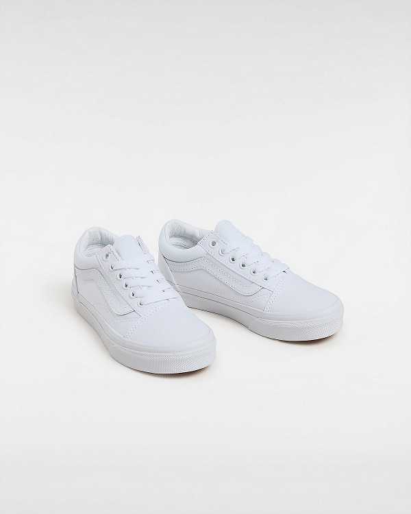 White Kids' Vans Old Skool (4-8 Years) Sneakers NZ | VN8579134