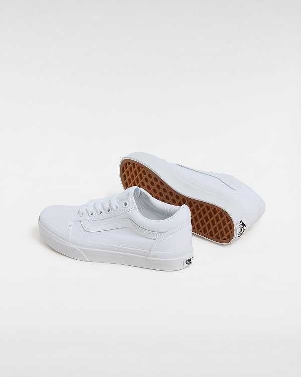 White Kids' Vans Old Skool (4-8 Years) Sneakers NZ | VN8579134