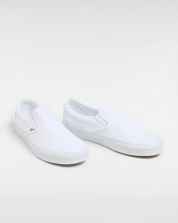 White Men Vans Classic Slip On Shoes NZ | VN8021537