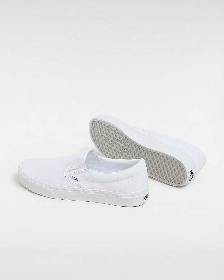 White Men Vans Classic Slip On Shoes NZ | VN8021537