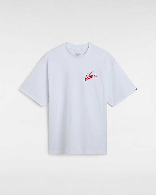 White Men Vans Dettori Loose Fit T Shirts NZ | VN6740591