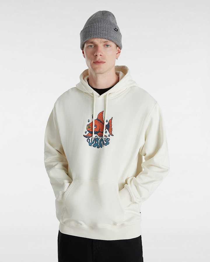 White Men Vans Fish loose Hoodie NZ | VN8290465