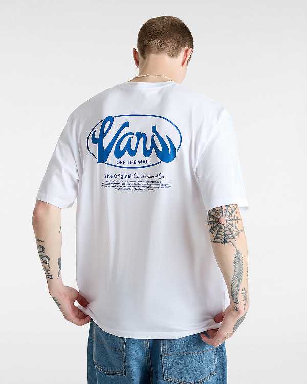 White Men Vans Global Line T Shirts NZ | VN2147958