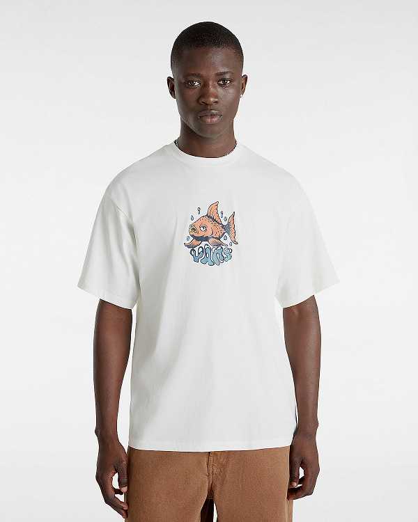 White Men Vans Goldfish T Shirts NZ | VN2419637