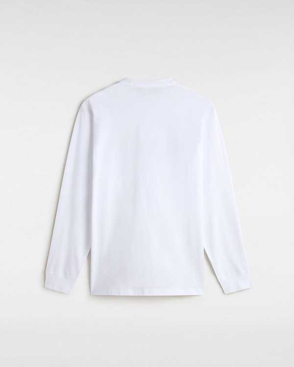 White Men Vans Hi Stretch Long Sleeve T Shirts NZ | VN8147506