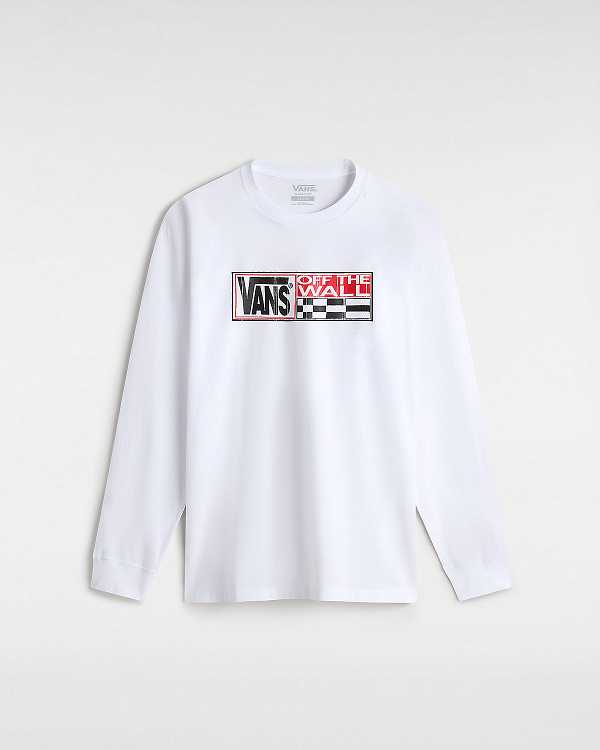 White Men Vans Hi Stretch Long Sleeve T Shirts NZ | VN8147506