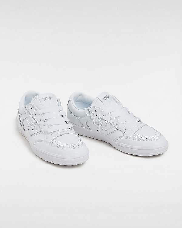 White Men Vans Leather Lowland Comfycush Sneakers NZ | VN0357468