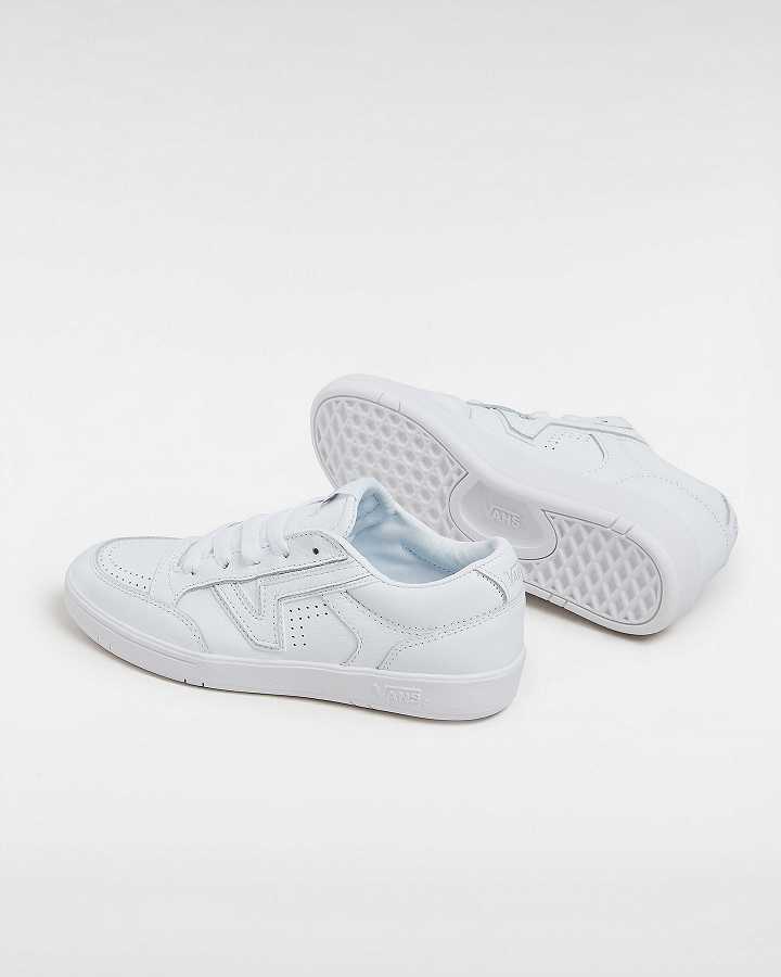 White Men Vans Leather Lowland Comfycush Sneakers NZ | VN0357468